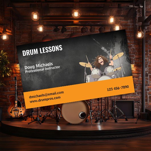 Carte De Visite Drum Teacher | Lessons