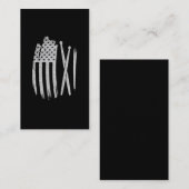 Carte De Visite Drummer American Flag Drumming (Devant / Derrière)