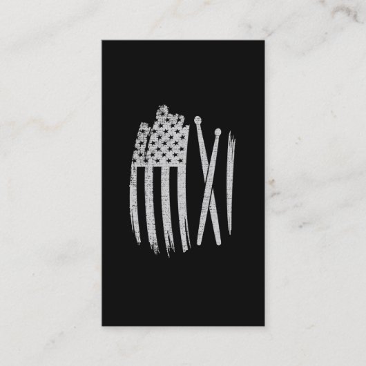 Carte De Visite Drummer American Flag Drumming (Devant)