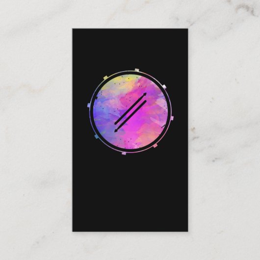 Carte De Visite Drummer Drumsticks Drum Rock Band Musicien (Devant)