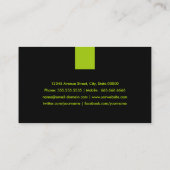 Carte De Visite Drummer Modern Mint Green (Dos)