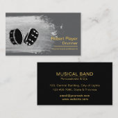 Carte De Visite Drummer Percussionist Musical Événement Drums Djs (Devant / Derrière)