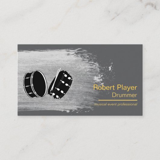 Carte De Visite Drummer Percussionist Musical Événement Drums Djs (Devant)