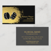 Carte De Visite Drummer Percussionist Musical Événement Drums Djs (Devant / Derrière)