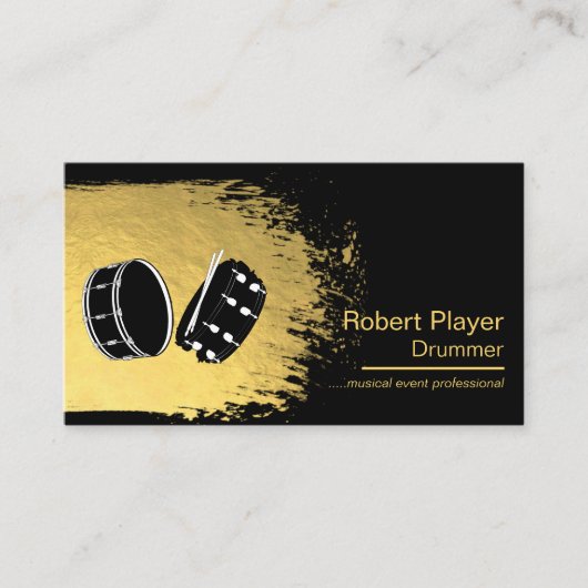 Carte De Visite Drummer Percussionist Musical Événement Drums Djs (Devant)