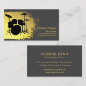 Carte De Visite Drummer Percussionist Musical Événement Drums Djs (Devant / Derrière)
