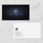 Carte De Visite Drummer Percussionniste Drum Icon Blue Glow Musici (Devant / Derrière)