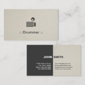 Carte De Visite Drummer Simple Élégant Professionnel (Devant / Derrière)