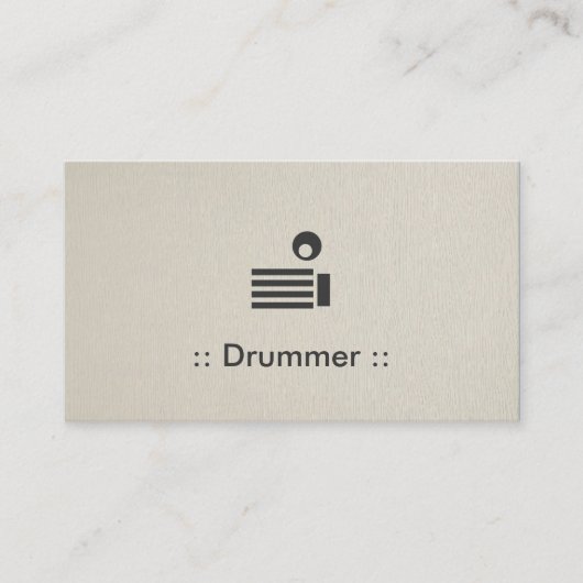 Carte De Visite Drummer Simple Élégant Professionnel (Devant)