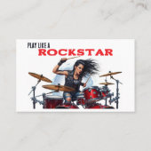 Carte De Visite Drums Instructor Business Card (Dos)