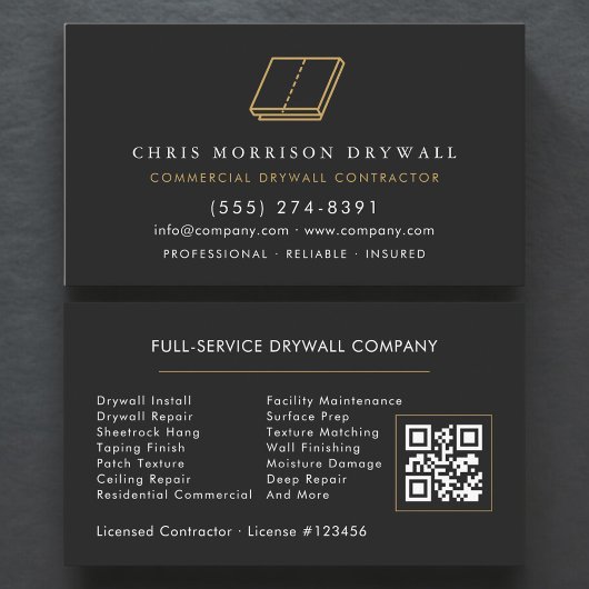 Carte De Visite Drywall Company QR Code