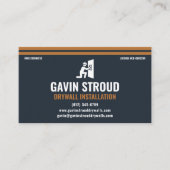 Carte De Visite Drywall Installation Modern Charcoal & Copper (Devant)