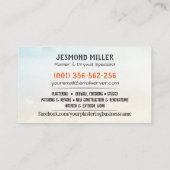 Carte De Visite Drywall Plastering Services Watercolor art (Dos)