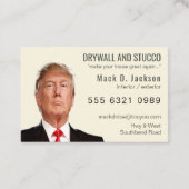 Carte De Visite Drywall Stucco Peinture des héros de guerre civile (Dos)