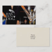 Carte de visite du barman (Devant / Derrière)
