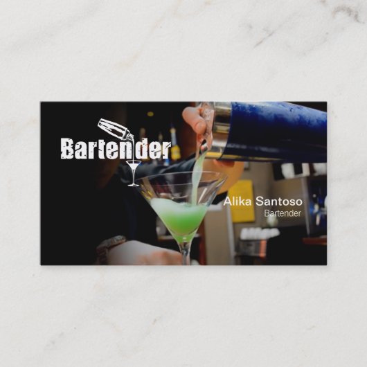Carte de visite du barman (Devant)