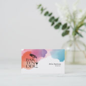 Carte de visite du barman (Debout devant)