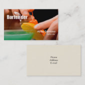 Carte de visite du barman (Devant / Derrière)