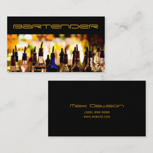Carte de visite du barman (Devant / Derrière)