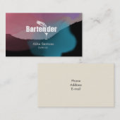 Carte de visite du barman (Devant / Derrière)