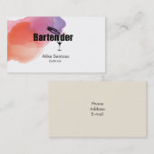 Carte de visite du barman (Devant / Derrière)