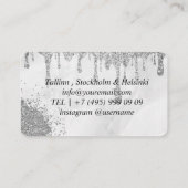 Carte de visite du barman du parti privé Silver Bl (Dos)