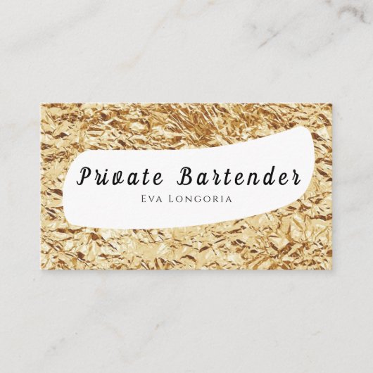 Carte de visite du barman privé (Devant)