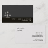 Carte de visite du barreau du procureur (Devant / Derrière)