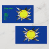 Carte de visite du base-ball de Fastpitch (Devant / Derrière)