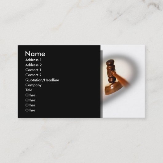 Carte de visite du bureau du droit (Devant)