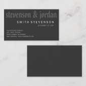 Carte de visite du cabinet d'avocats Monogramme mo (Devant / Derrière)