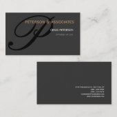 Carte de visite du cabinet d'avocats Monogramme mo (Devant / Derrière)