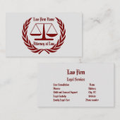 Carte de visite du cabinet d'avocats professionnel (Devant / Derrière)