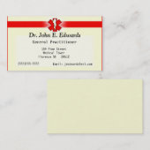 Carte de visite du cabinet du médecin (Devant / Derrière)