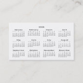 carte de visite du calendrier de la taille du port (Devant)