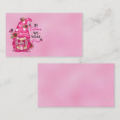 Carte de visite du cancer du sein (Devant / Derrière)