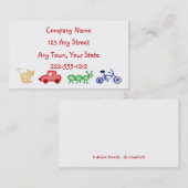 Carte de visite du centre de garderie ou de garder (Devant / Derrière)