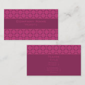 Carte de visite du cercle funky, rose (Devant / Derrière)