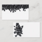 Carte De Visite Du charbon noir isolé sur un arrière - plan blanc. (Devant / Derrière)