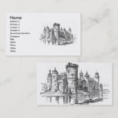 Carte de visite du château médiéval (Devant / Derrière)