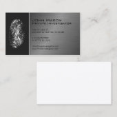 Carte de visite du chercheur privé sur les emprein (Devant / Derrière)