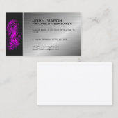 Carte de visite du chercheur privé sur les emprein (Devant / Derrière)