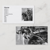 Carte de visite du Chevalier médiéval (Devant / Derrière)