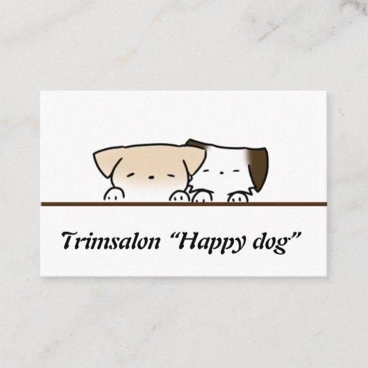 Carte de visite du chien, (Devant)