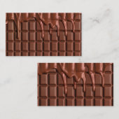 Carte De Visite Du chocolat fondu au-dessus d'un bloc de chocolat (Devant / Derrière)