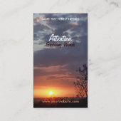 Carte de visite du ciel du soir du coucher du sole (Dos)