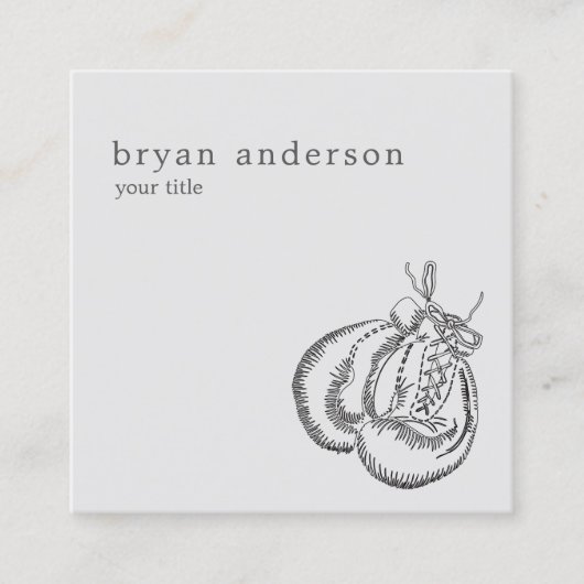 Carte de visite du club de gants de boxe (Devant)