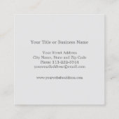 Carte de visite du club de gants de boxe (Dos)