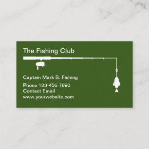 Carte de visite du club de sports de pêche à la ca