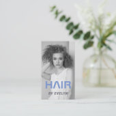 Carte de visite du code QR de la paire de cheveux (Debout devant)